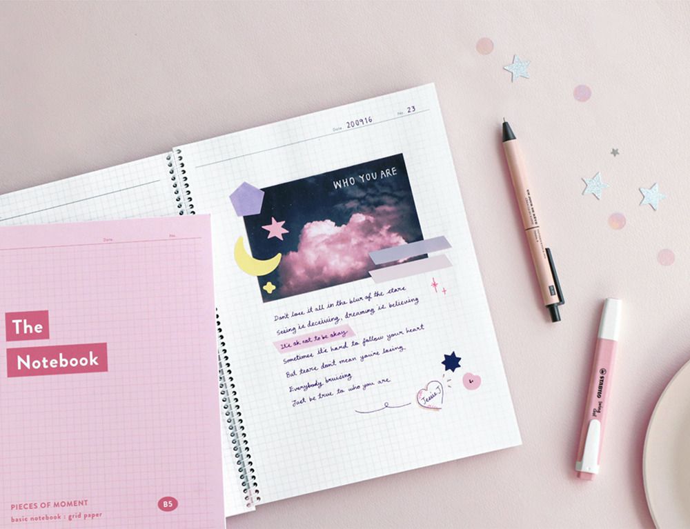 Pieces of Moment Grid Notebook