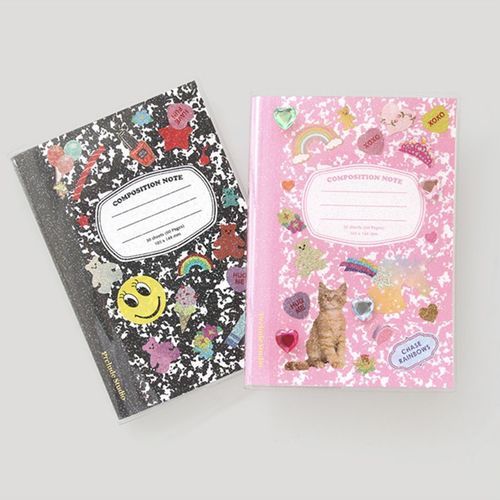 Composition A6 Plain Notebook Glitter Cover