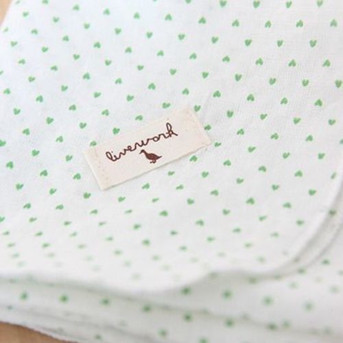 Green Heart Pattern Handkerchief