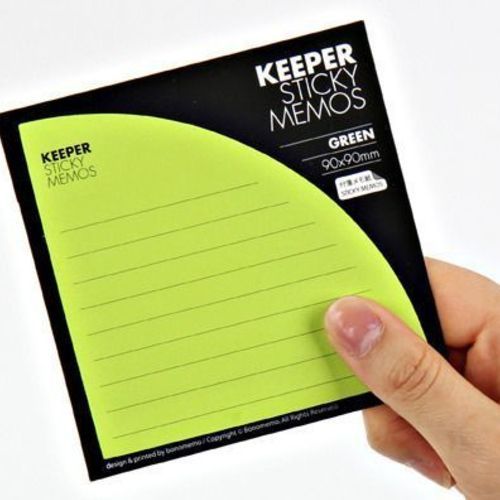 Green Corner Pocket Sticky Note