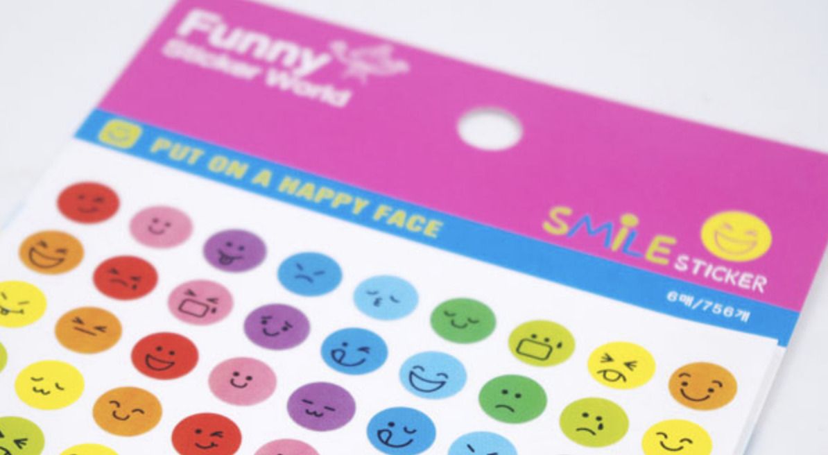 Mini Rainbow Emoji Sticker Set