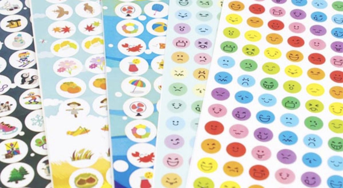 Mini Rainbow Emoji Sticker Set