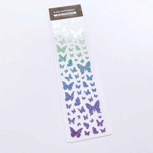 Gradient Butterfly Hologram Slim Sticker