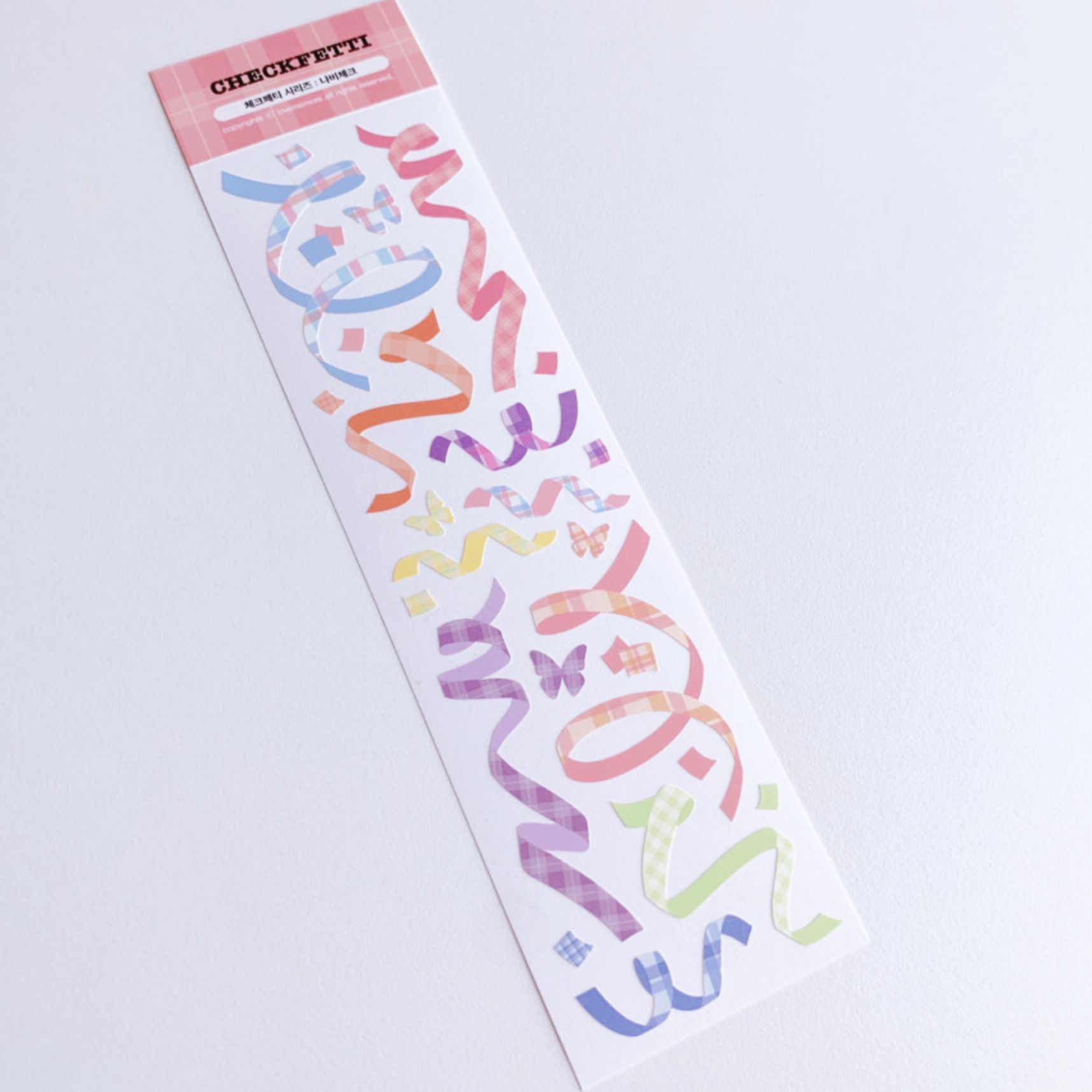 Check Confetti Slim Sticker