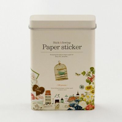 MochiThings: 108pcs Vintage Paper Sticker Set