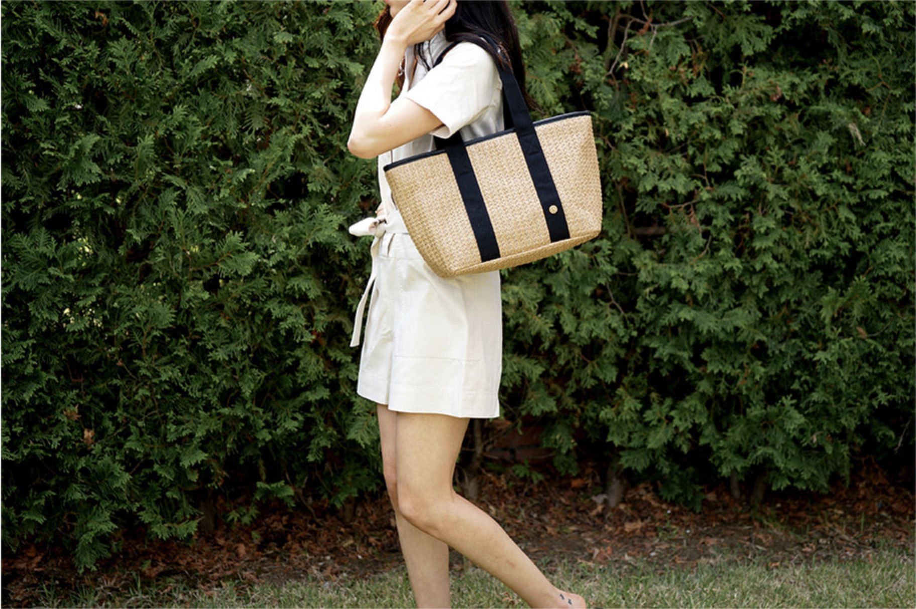 Large Rattan Cooler Bag