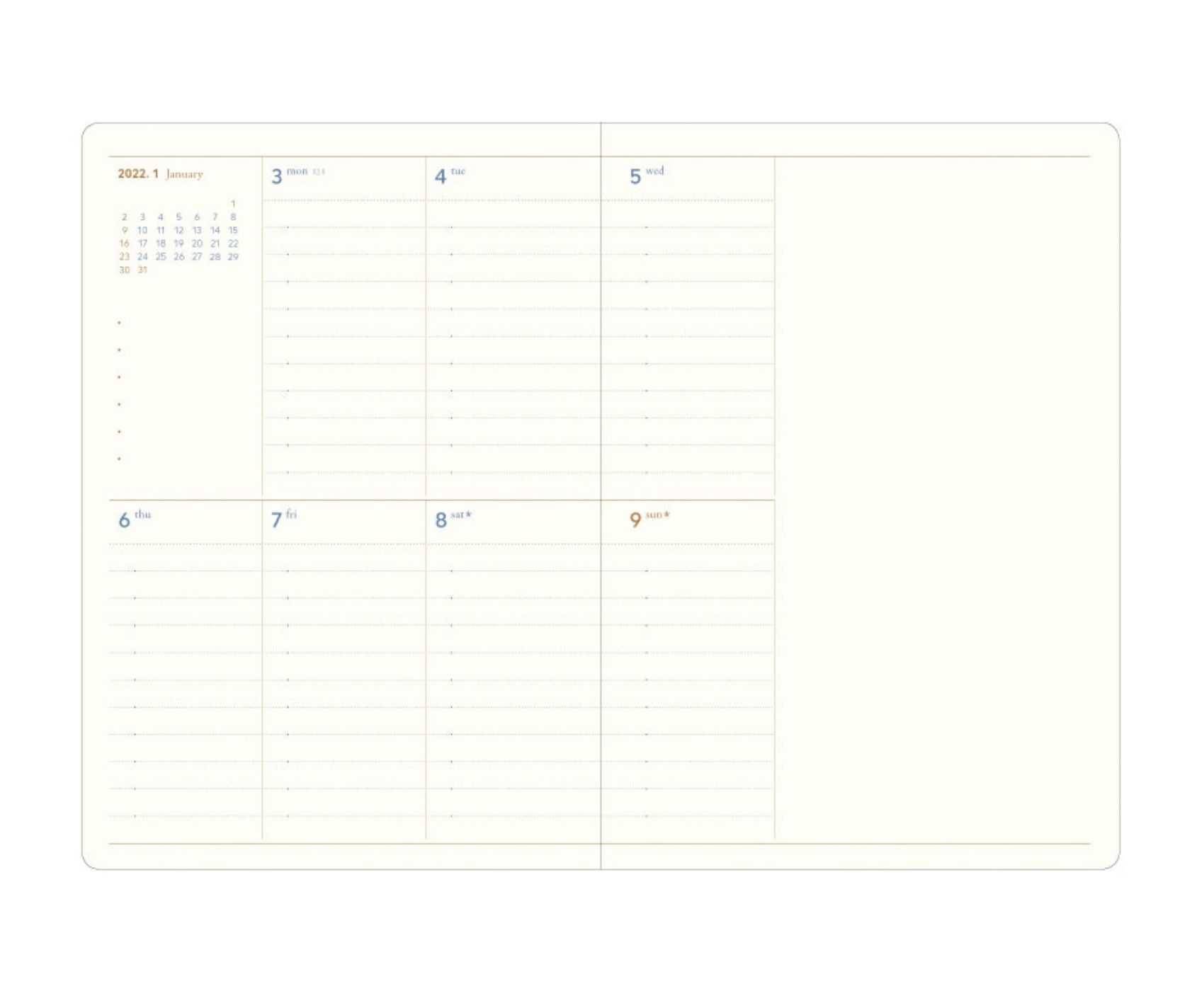 2022 Small Making Memory Weekly Planner