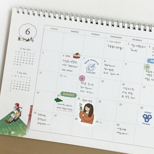 2022 Large Anne Story Desk Scheduler - Image 8