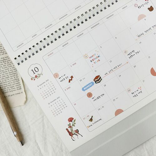 2022 Large Anne Story Desk Scheduler - Image 10