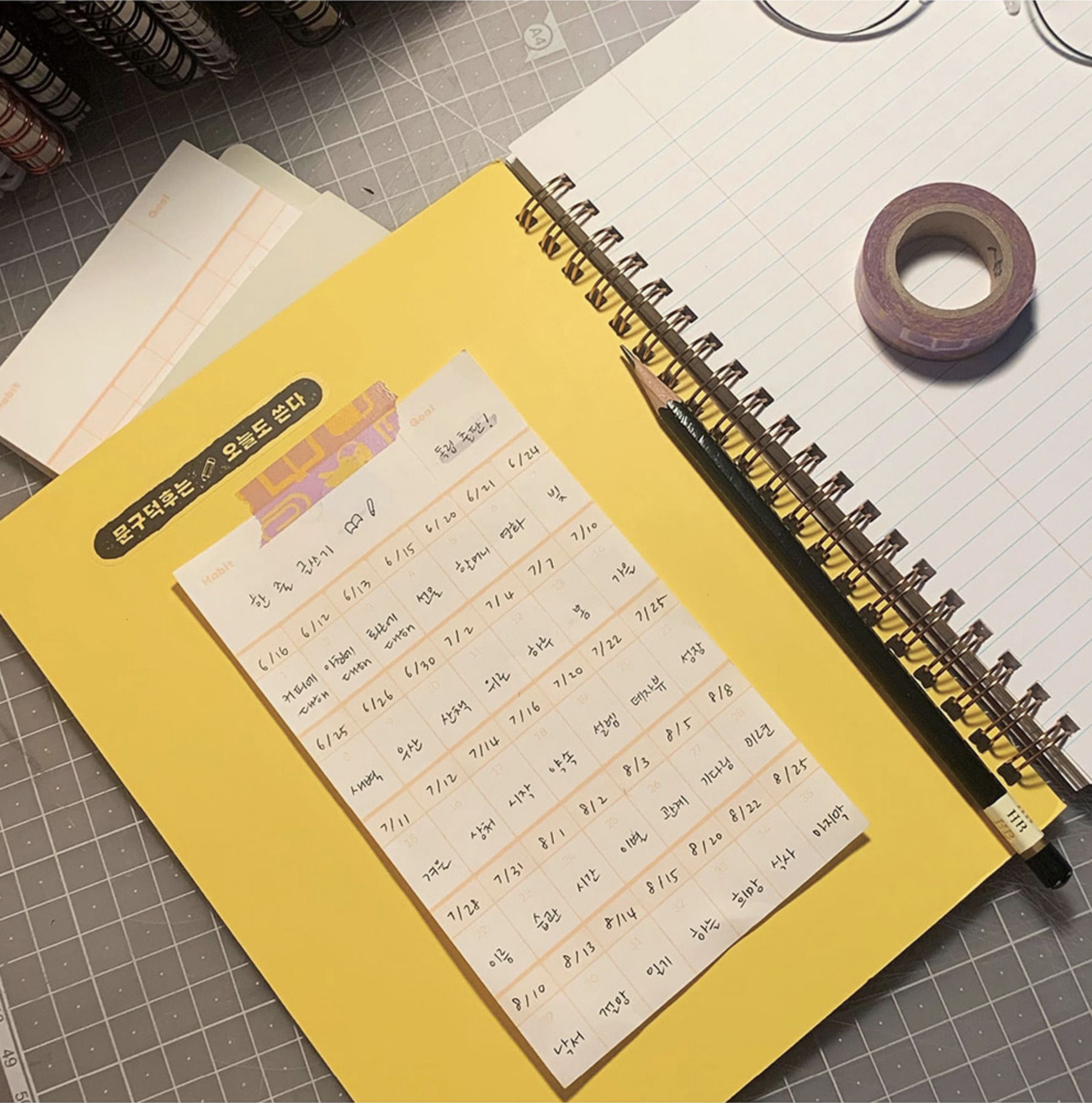 35 days Habit Tracker Memo Pad