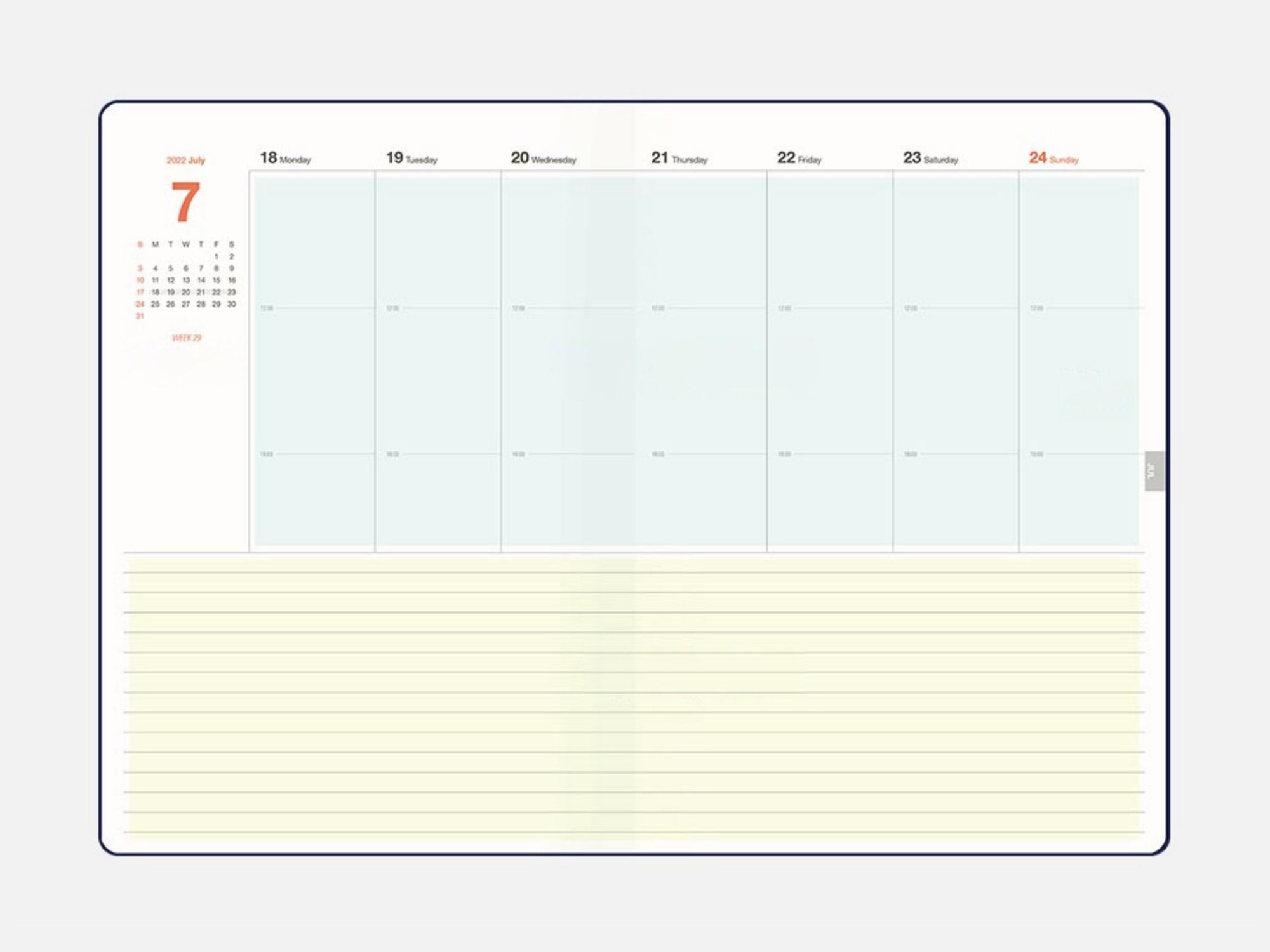 2022 Table Talk A5 Weekly Planner