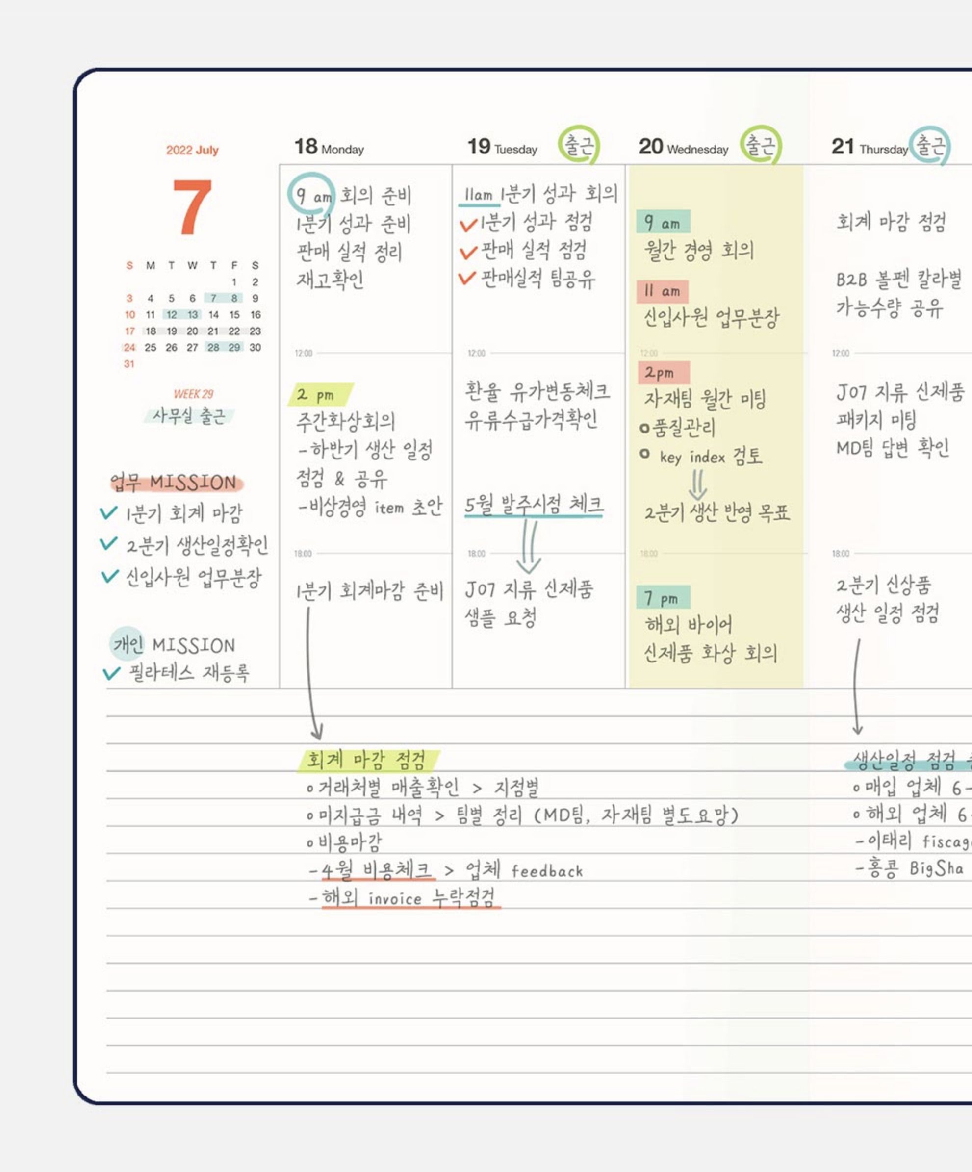 2022 Table Talk A5 Weekly Planner