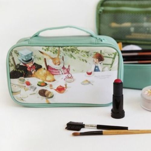 Large Alice Mint Cosmetic Pouch - Image 1