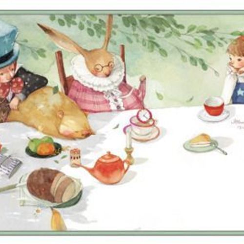 Large Alice Mint Cosmetic Pouch - Image 4