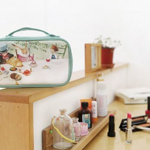 Large Alice Mint Cosmetic Pouch - Image 13