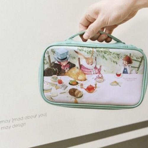 Large Alice Mint Cosmetic Pouch - Image 11