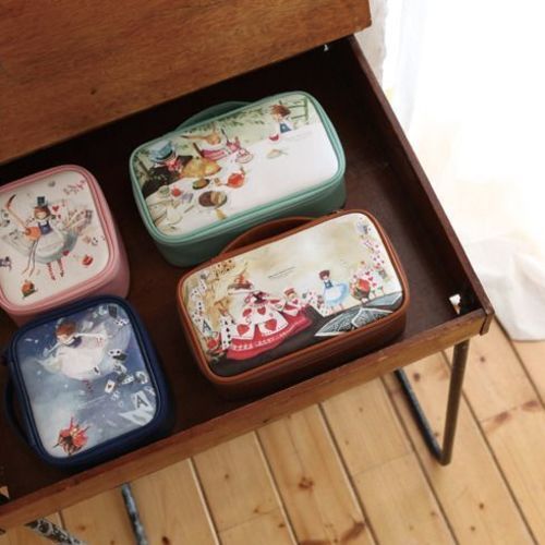 Large Alice Mint Cosmetic Pouch - Image 15