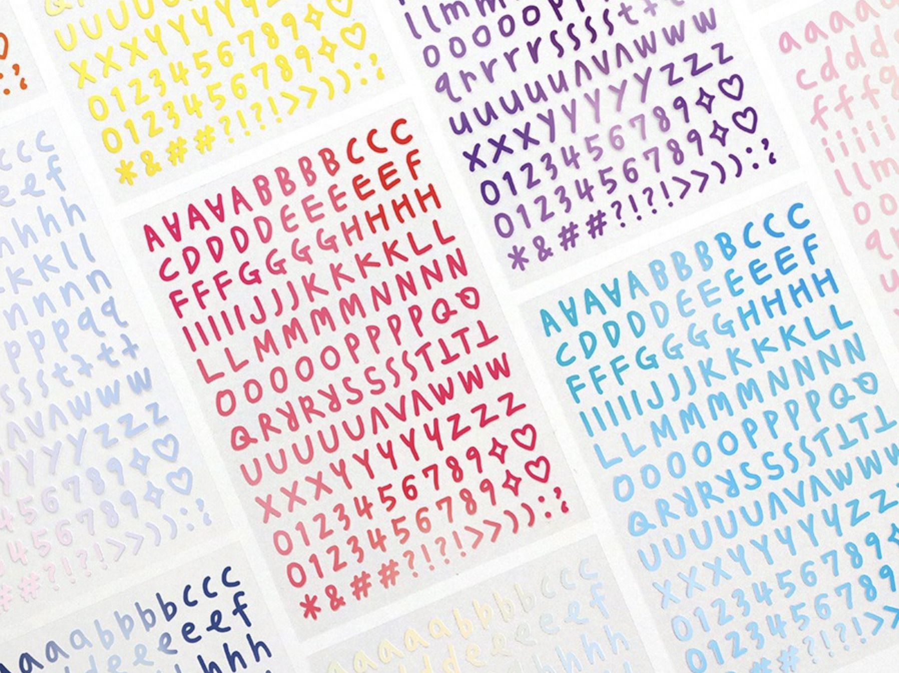 MochiThings: Sugar Pop Alphabet Calligraphy Sticker Set