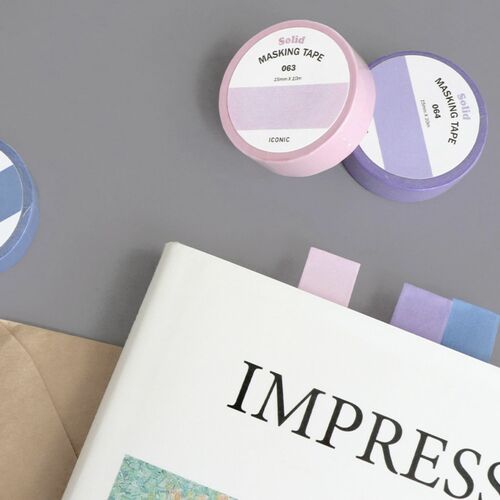 8pcs Solid Masking Tape Set