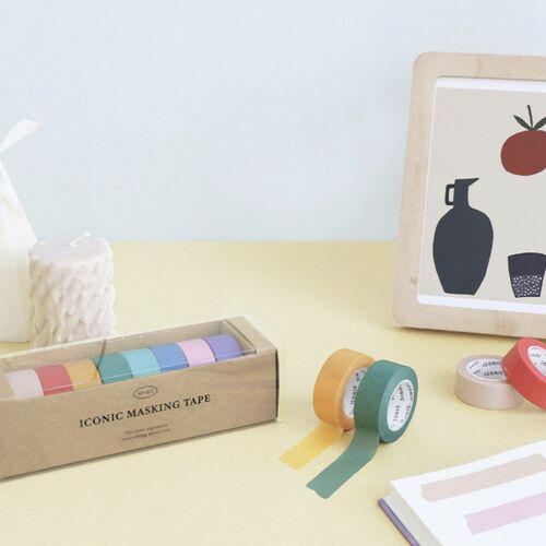 8pcs Solid Masking Tape Set