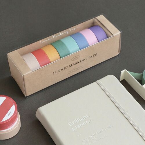 8pcs Solid Masking Tape Set