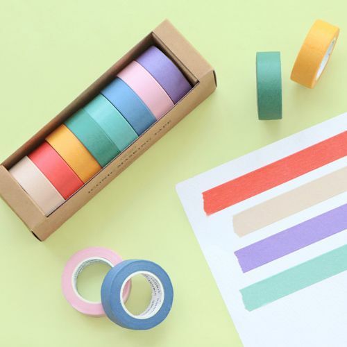 8pcs Solid Masking Tape Set