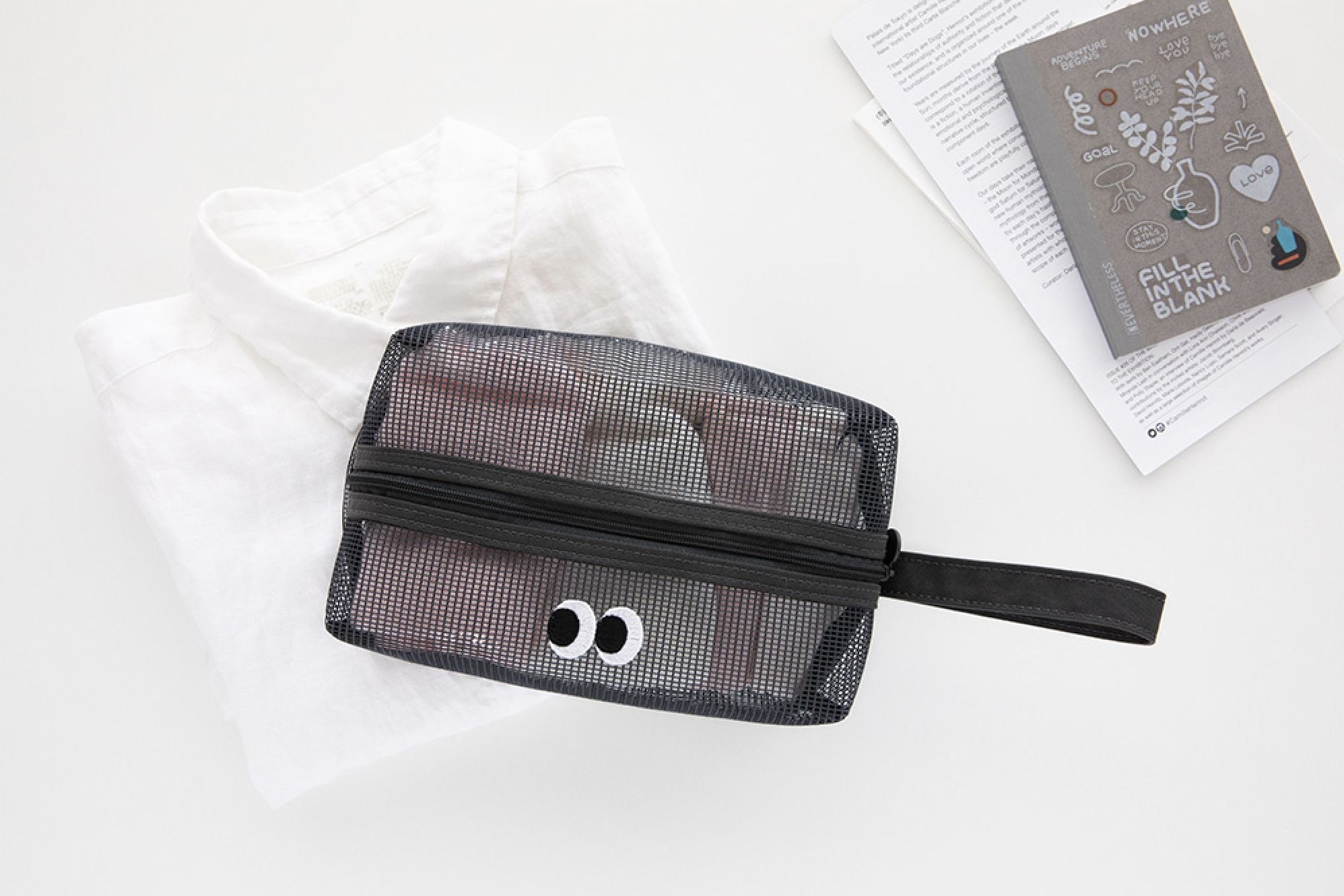 SOM SOM MESH BLOCK POUCH - L