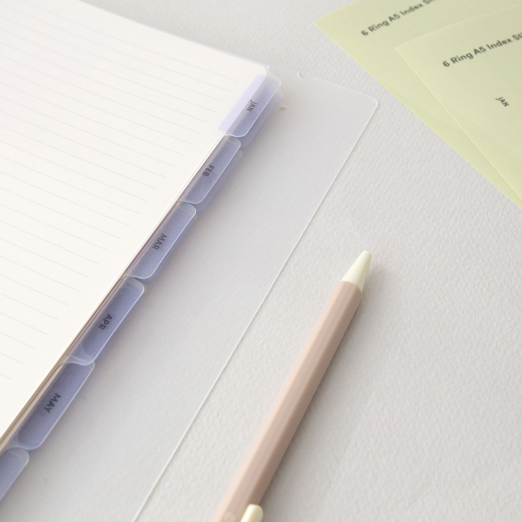 MochiThings: Translucent 6 Ring A5 Index Tabs