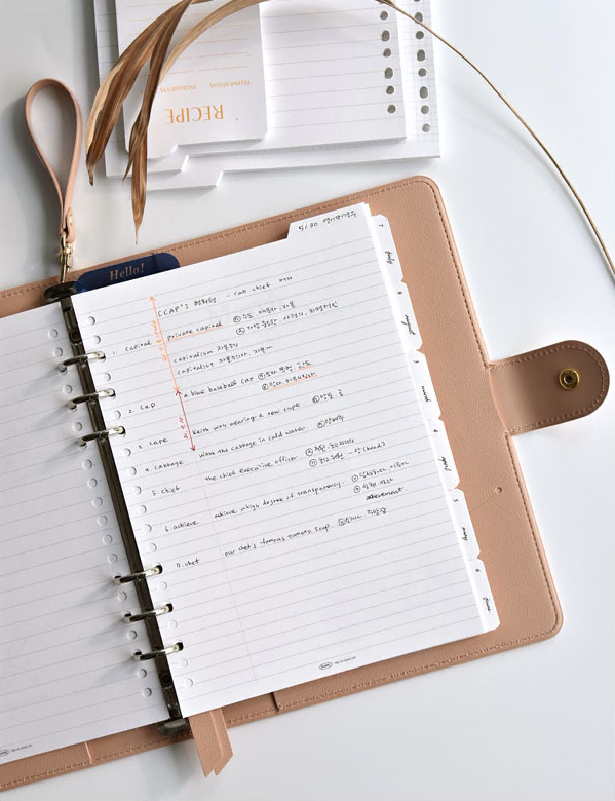 Classy 6 Ring A5 Button Binder