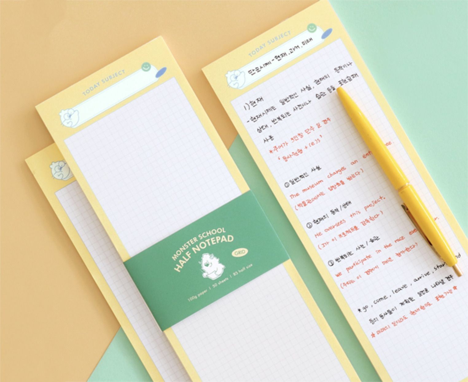 MochiThings: Monster School Half Notepad