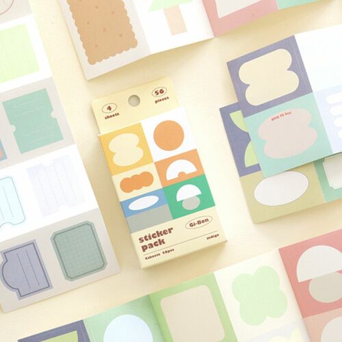56pcs Gi Bon Label Sticker Set - Image 2