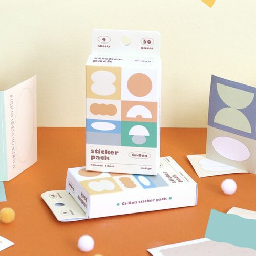 56pcs Gi Bon Label Sticker Set - Image 1