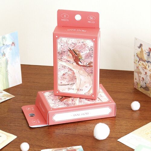 56pcs Anne Story Label Sticker Set - Image 1