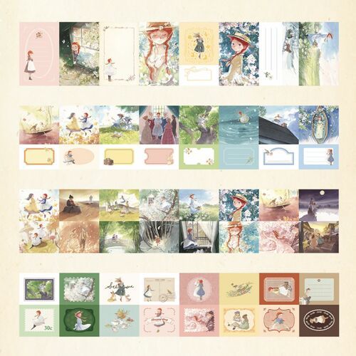 56pcs Anne Story Label Sticker Set - Image 3