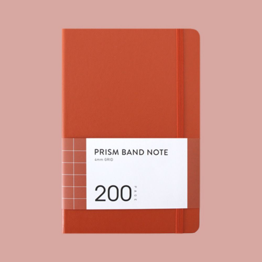 Prism 200p Hardcover Band Grid Notebook