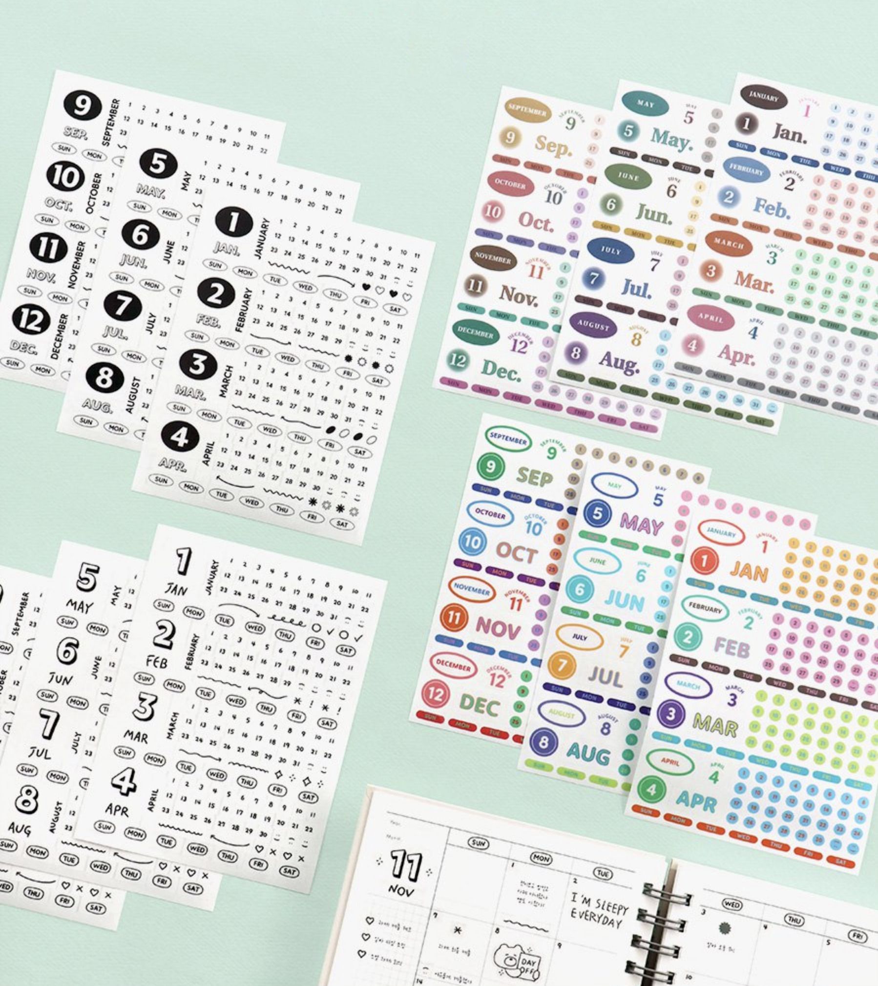 Diary Date Sticker Set