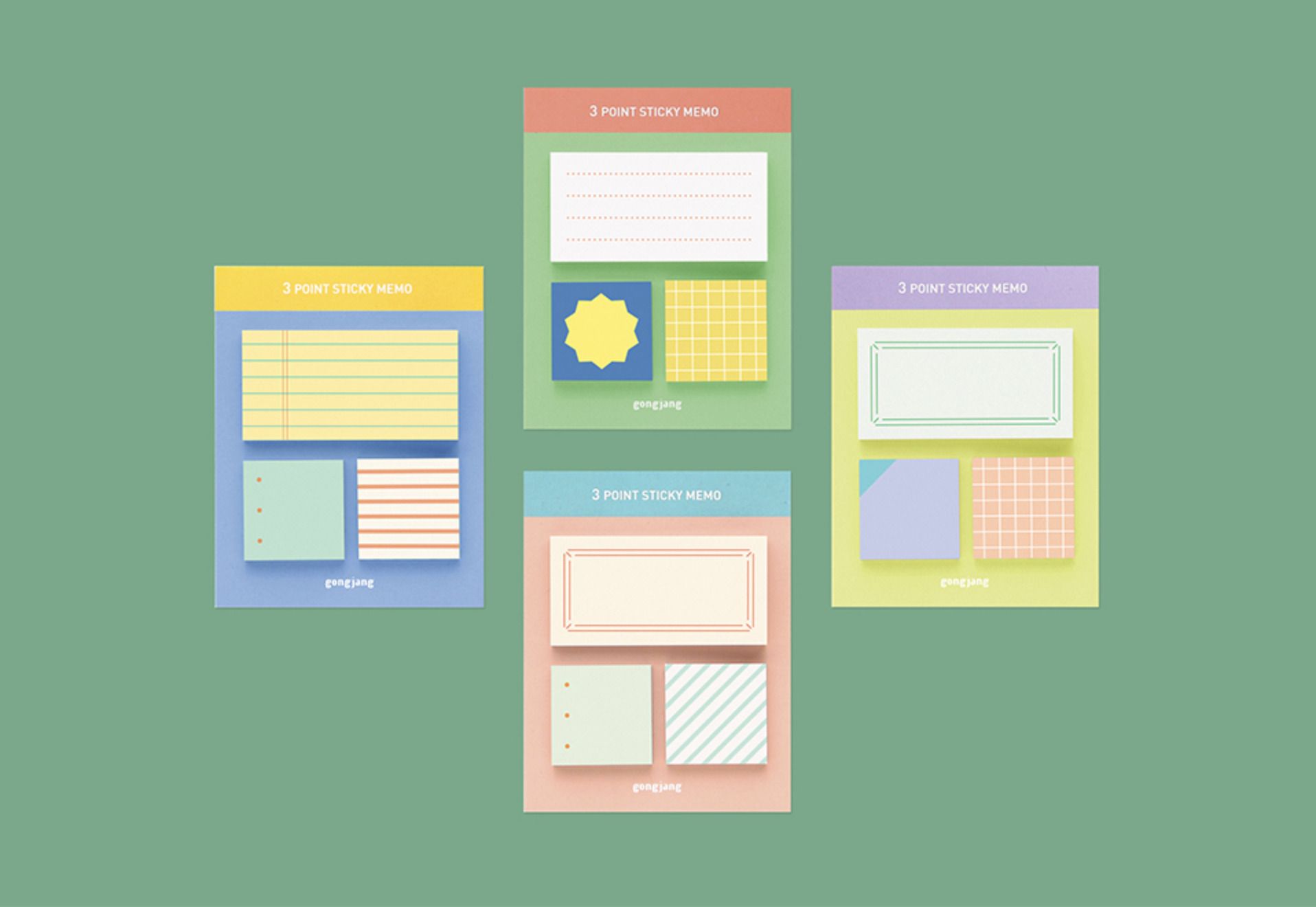 MochiThings: 3 Pattern Point Sticky Note v2