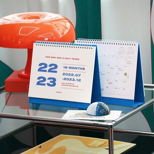 2023 Indigo Basic Desk Calendar