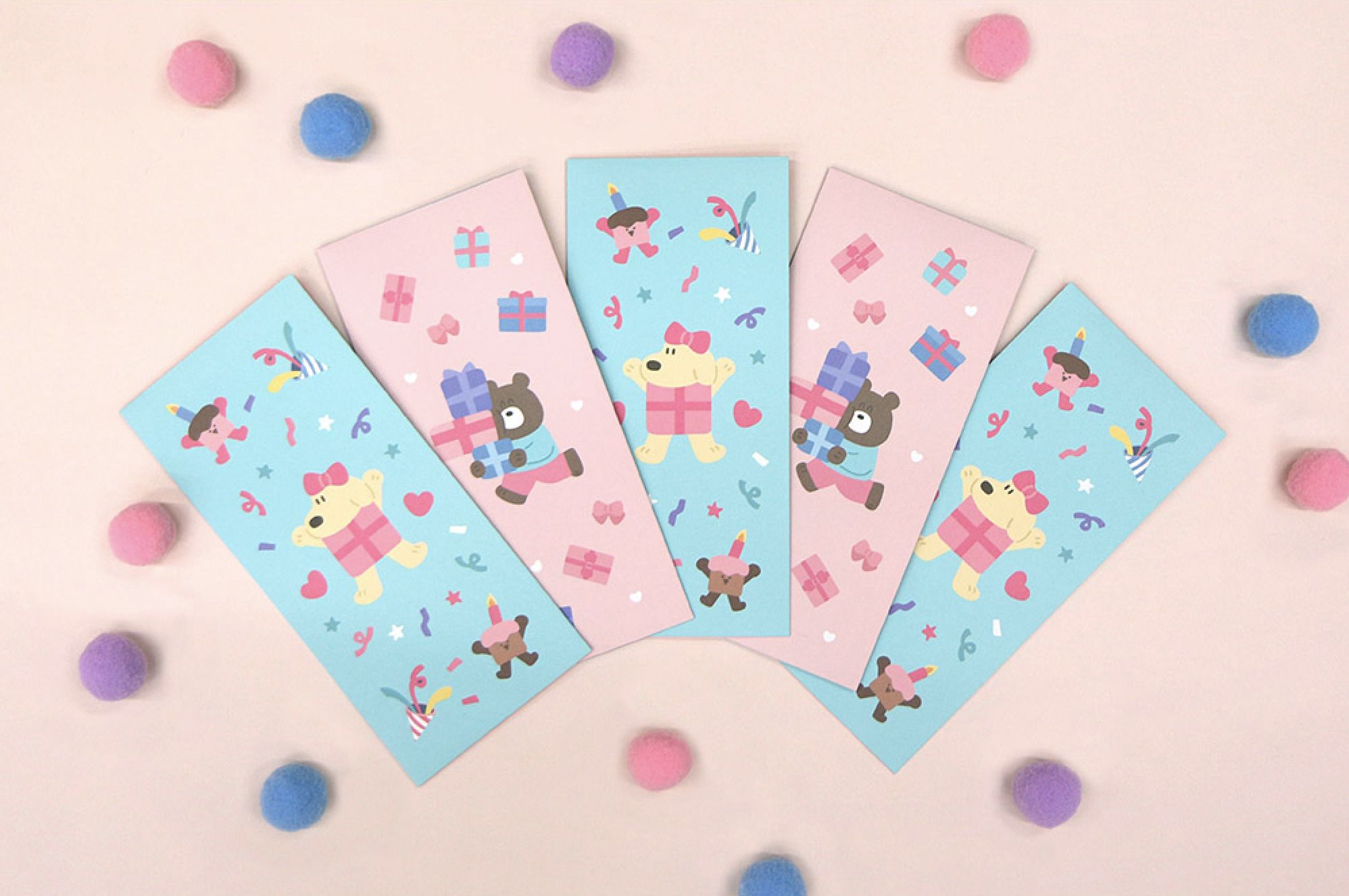 5pcs Every Holiday Gift Envelope Set