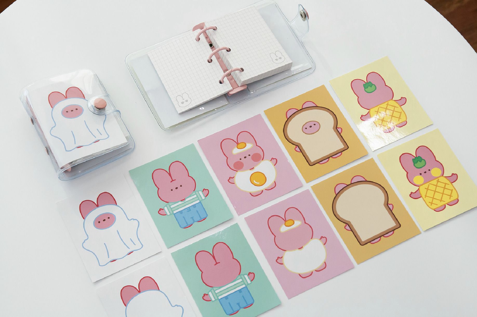 Bunny Mini 3 Ring Binder + Note Set