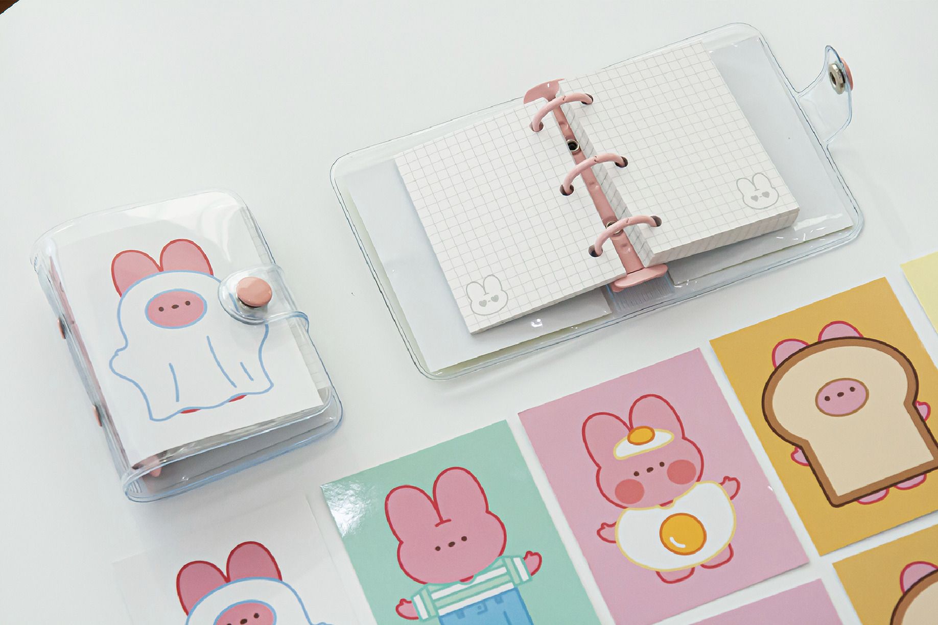 Bunny Mini 3 Ring Binder + Note Set