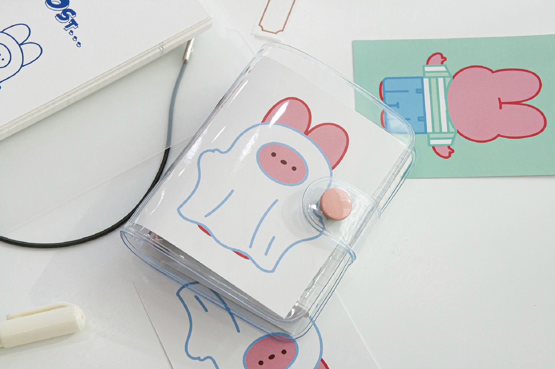 Bunny Mini 3 Ring Binder + Note Set