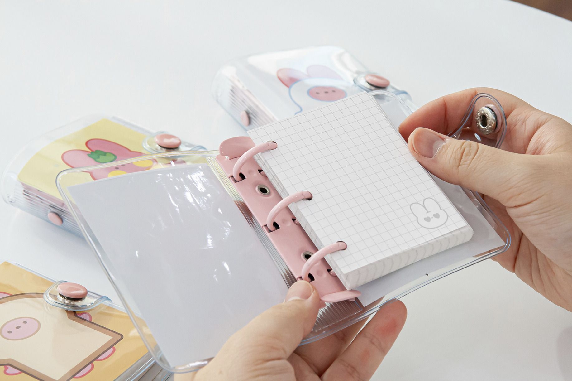 Bunny Mini 3 Ring Binder + Note Set