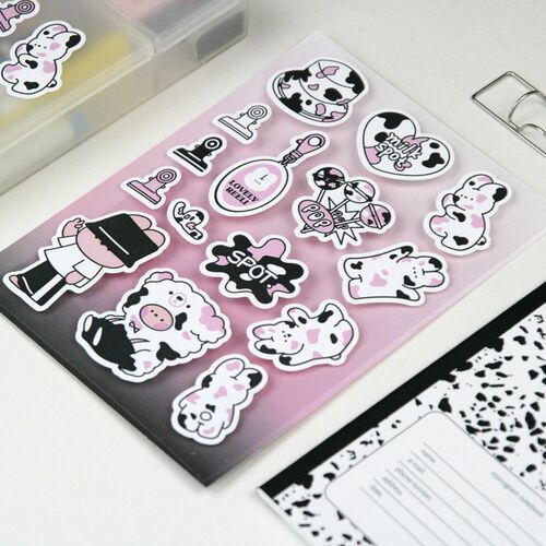 Bunny Color Line Removable Sticker