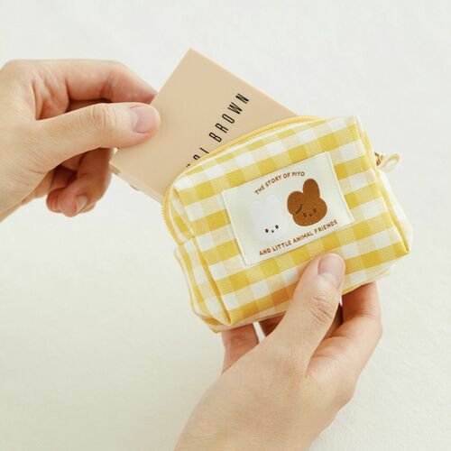 Mini Piyo Check Pouch - Image 6
