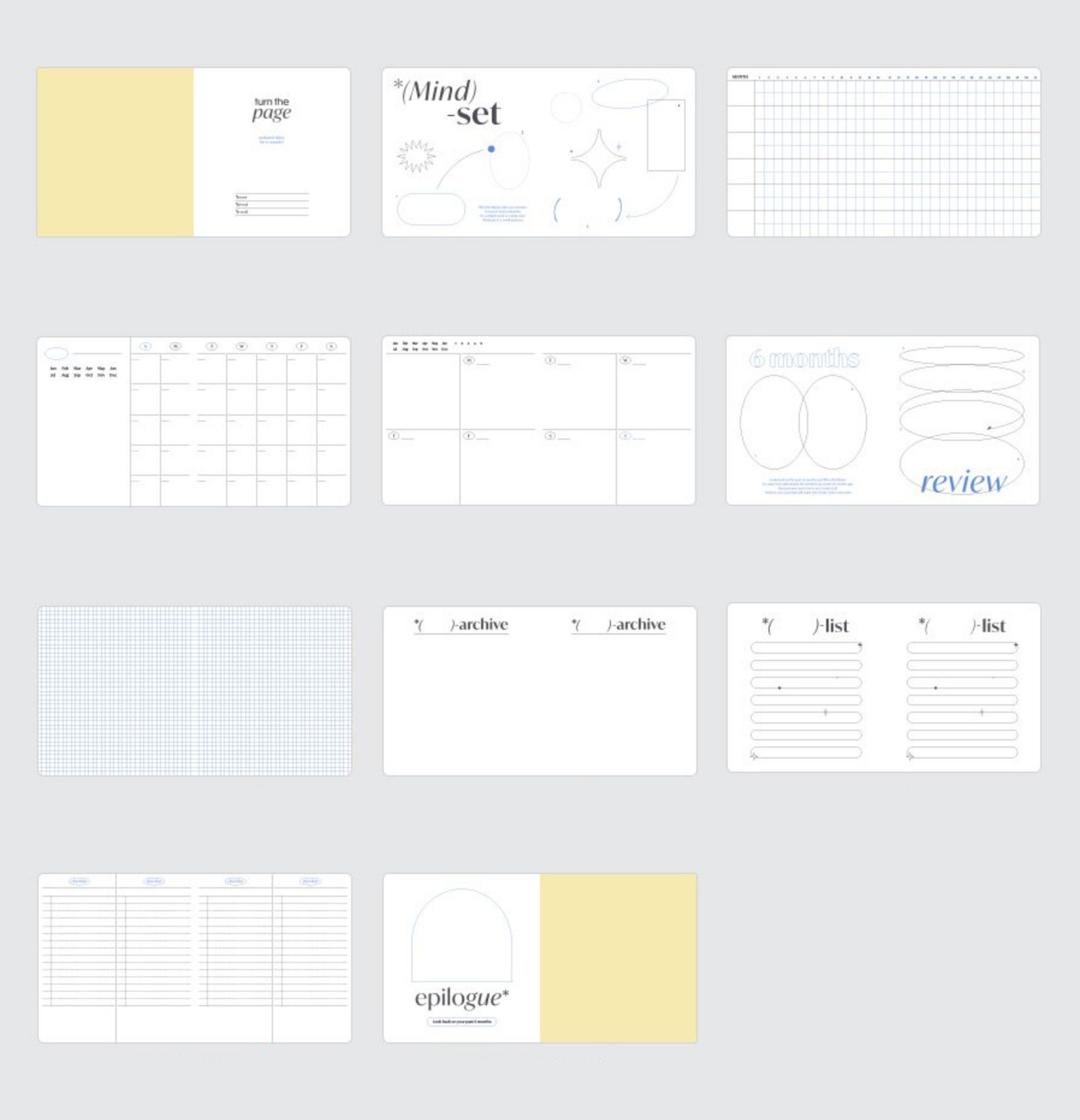 Turn the Page Semi Year Planner