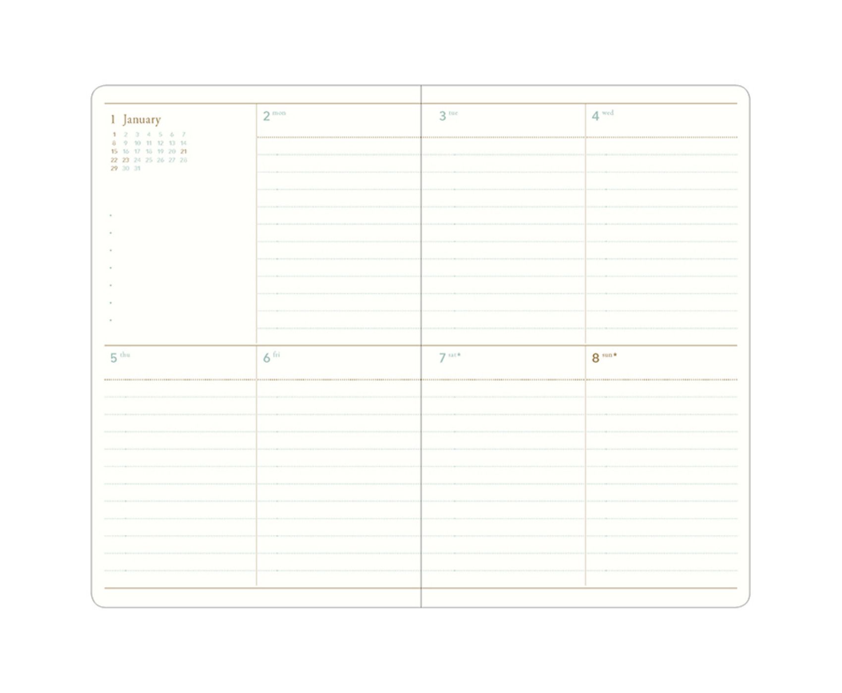 2023 Medium Record Weekly Planner