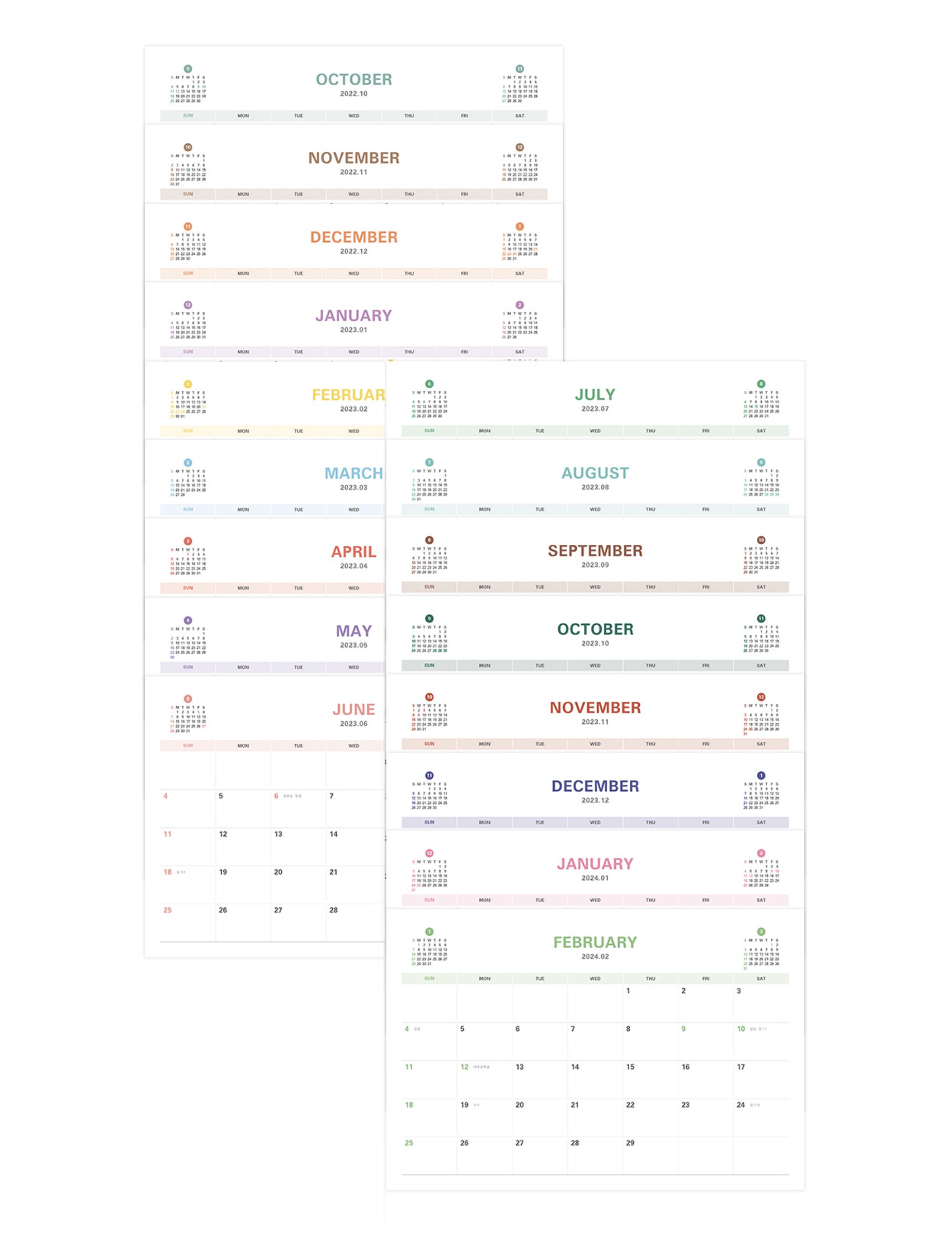 2023 Prism A4 Work Desk Calendar