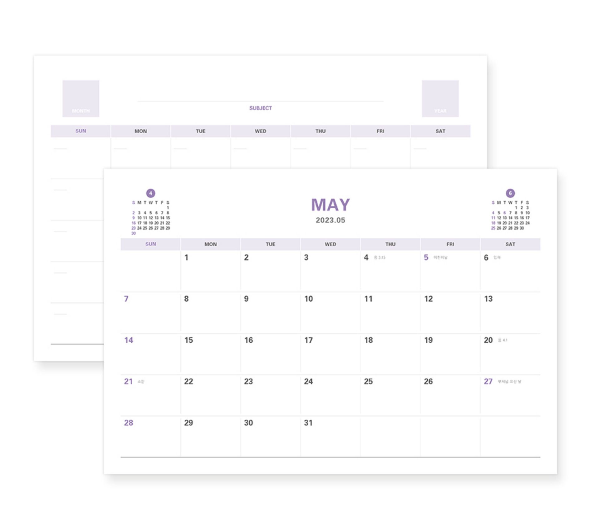 2023 Prism A4 Work Desk Calendar