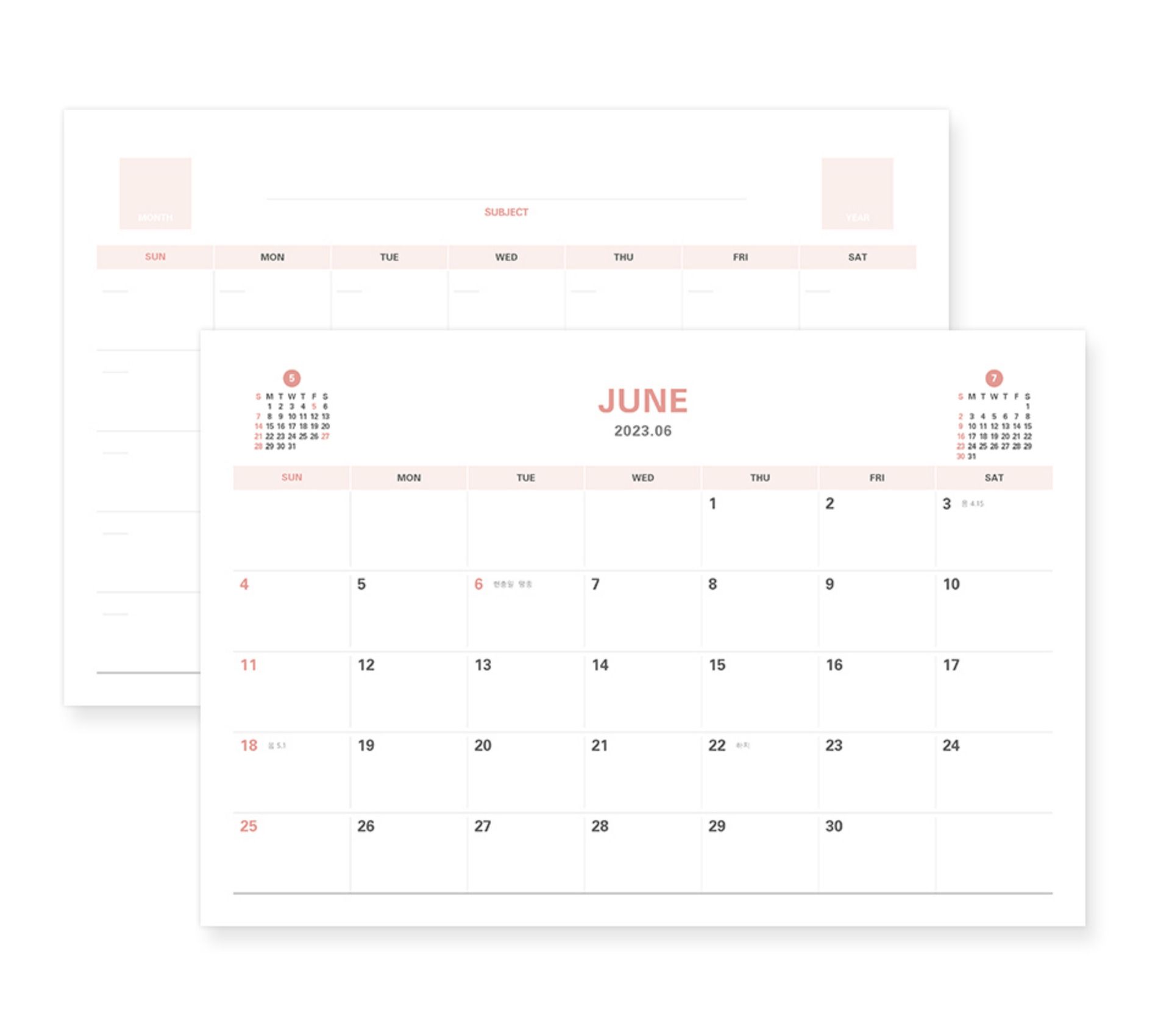2023 Prism A4 Work Desk Calendar